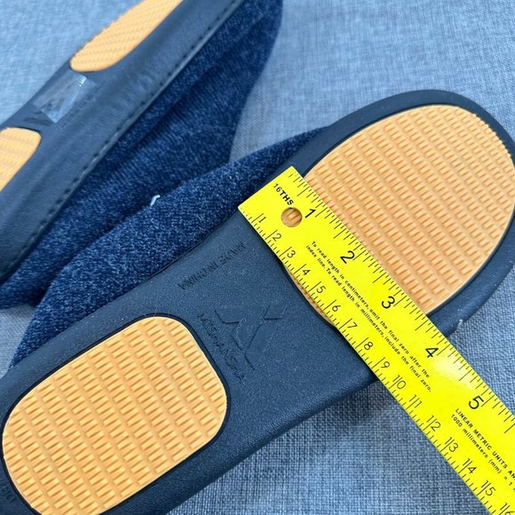 Mishansha Men Home Slippers Memory Foam Fleece Lined Winter House shoes Blue 10 - Picture 8 of 14